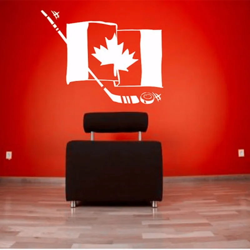 Wedding decoration New Product Canadian Flag And Hockey Wall Sticker