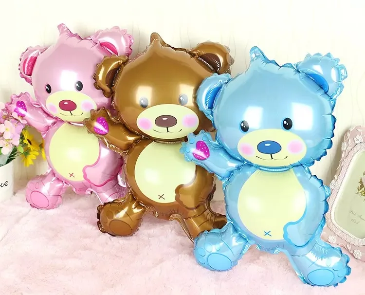 

1pcs Mini Teddy Bear foil balloons Cartoon Animal Ballons Happy Birthday Party baby shower Wedding decoration kids toys globos