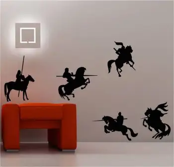 

5 x KNIGHTS MEDIEVAL wall art sticker vinyl DECAL KIDS FREE SHIPPING