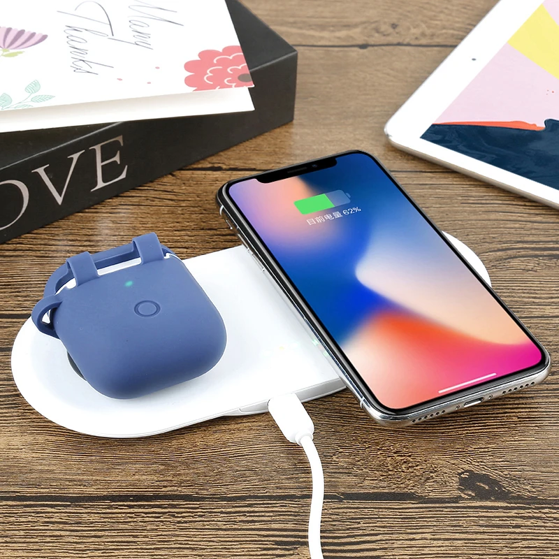 Чехол для беспроводного зарядного устройства Airpods QI Standard 1/2 чехол приемника
