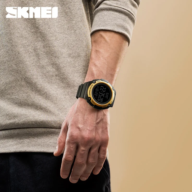 SKMEI Countdown Sports Watches Men LED Electronic Digital Watch Waterproof Mens Watches Top Brand Luxury Clock Relogio Masculino