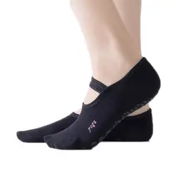 Носок тапочки для Для женщин анти полосатая повязка хлопковые спортивные носки женские вентиляции Пилатес детские колготки танцевальные