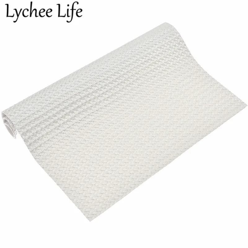 Lychee Life 29x21 см Переливающаяся тканая кожаная ткань, одноцветная А4, искусственная ткань, сделай сам, ручная работа, швейная одежда, декоративные принадлежности