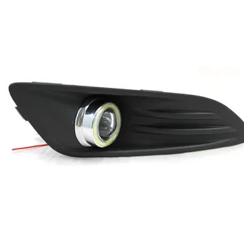 

Ownsun COB Angel Eye Rings Projector Lens with 3000K Halogen Lamp Source Black Fog Lights Bumper Cover For Ford Fiesta 2013