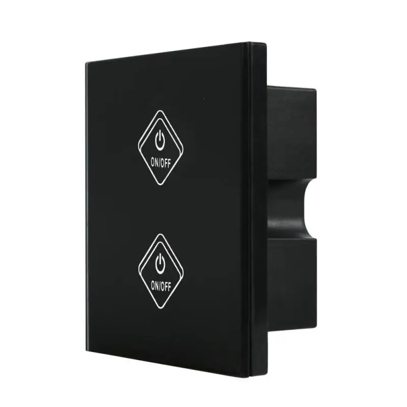 

UK Standard 2 Gang 1 Way Wireless Remote Control Light Swiches Smart Home Remote Control Touch Wall Switch Z25