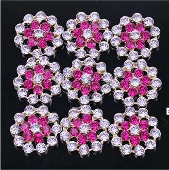 

Free shippiong Colorful Rhinestone decoration Openwork Round flowers shape jewelry charms diy garments buttons/hair accessory