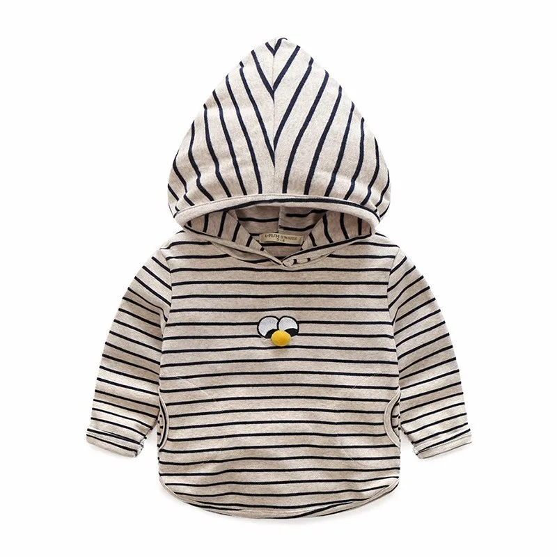 Hoody For Boy Striped Cotton Kids Clothes Spring Autumn Boys Hoodies With Eyes Long Sleeve Toddler Tee 2-6 Y Children Clothing (3)