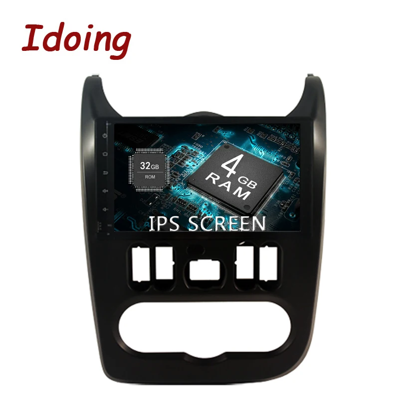 Top Idoing 9"4G+32G 8Core 2Din Car Android9.0 Audio Video Multimedia Player IPS Screen For Renault Duster2012 GPS+Glonass Fast Boot 2