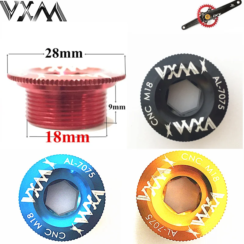 

Bicycle Crank Cover Screw Cap M18 MTB Road Bike Crank Bolt Crankset Fixing Bolt CNC Crank Arm Screw BB Axis Screws Bike Fitting