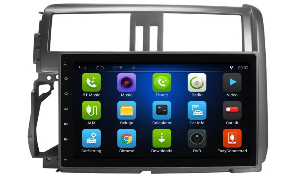 Sale android 8.1 car dvd 2 din multimedia player for Toyota Land Cruiser Prado 150 Series 2010 1-12 13 tape recorder autoradio BT GPS 0