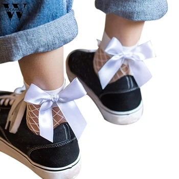 

2017 Short Socks Women Ruffle Fishnet Ankle High Socks Mesh Lace Fish Net Short Socks 4 AUG8