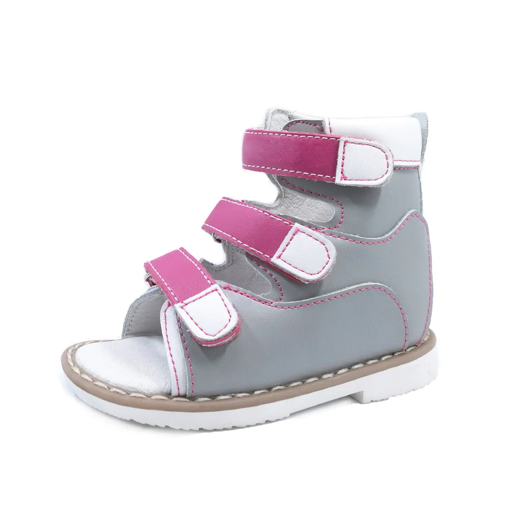 Baby leather walking orthopedic shoes stiff russain toddler girls dress