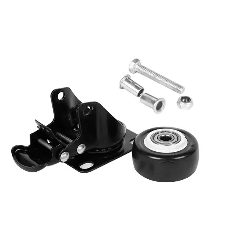 Универсальный ролик офисного кресла Колесо Поворотное PU металлическое колесо мягкий безопасный ролики