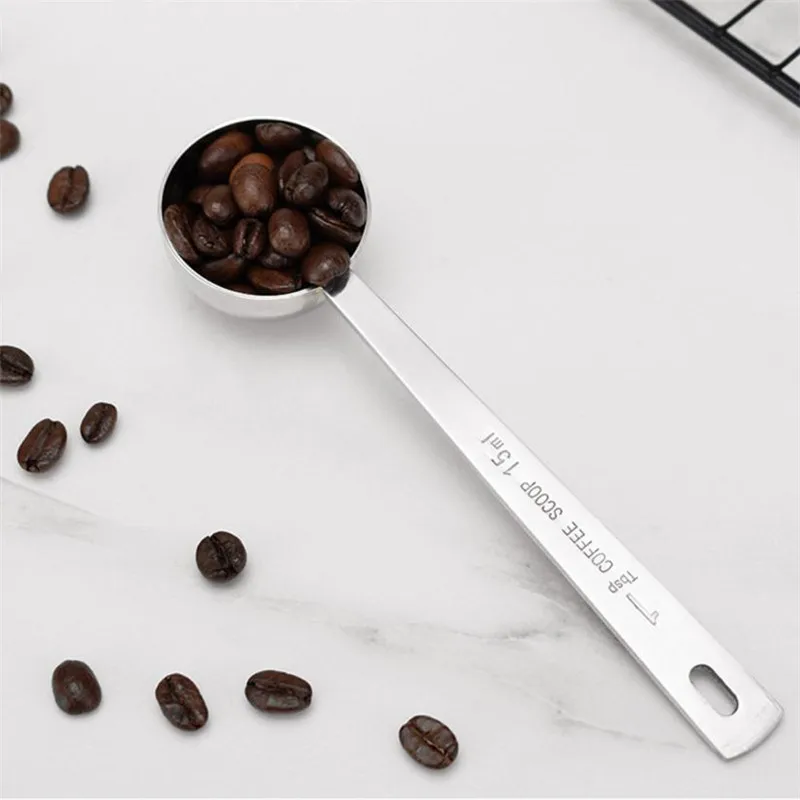 

1PC Stainless Steel 15ML Powder Seasoning Measure Spoon Milk Coffee Drinking Measure elf Measuring Scoop DIY Cake Tool drop ship