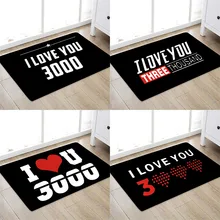 I love You три тысячи раз коврик с печатью коврик удобный квадратный фланелевый кухонный нескользящий коврик Домашний коврик для ванной комнаты коврик 40x60 см