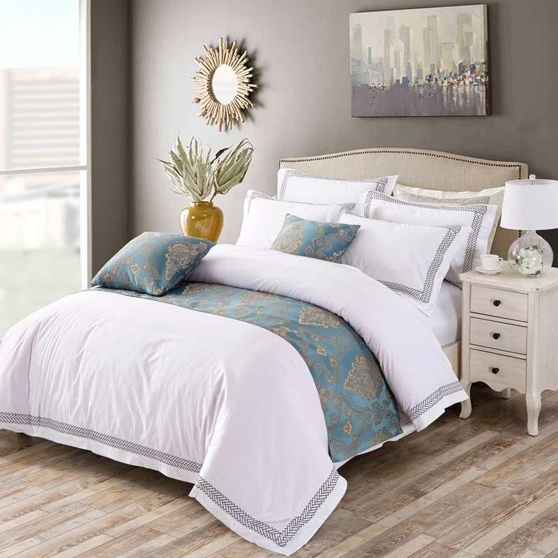100 cotton Embroidered Bedding Set .Bedding Set includes Duvet Cover