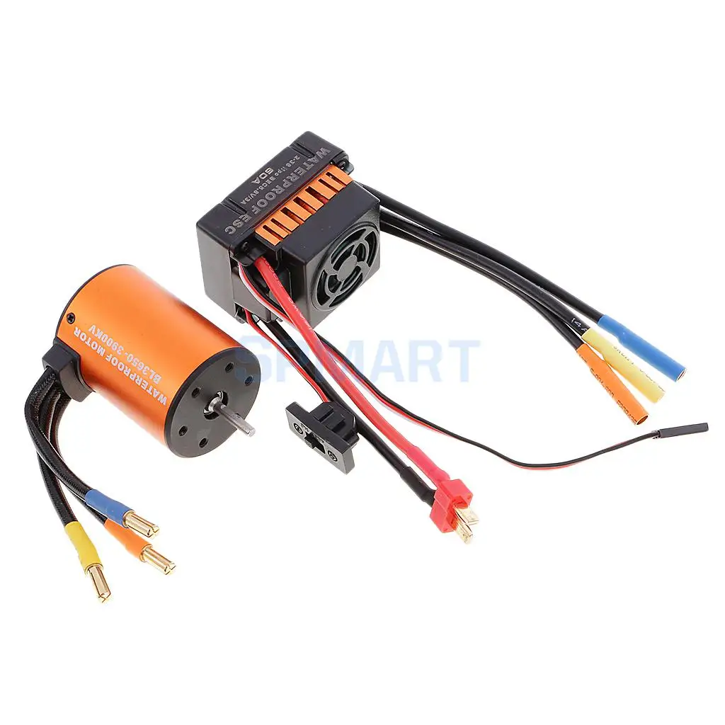 

Waterproof 3650 3900KV Brushless Motor+60A ESC Combo Set for 1/10 RC Car Truck Crawler