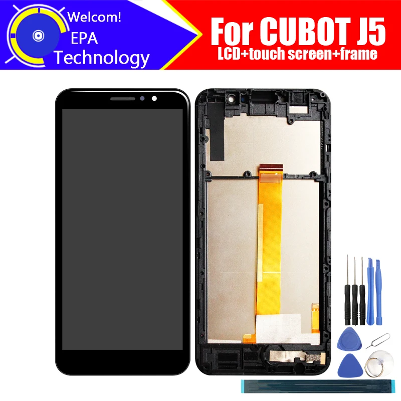 

5.5 inch CUBOT J5 LCD Display+Touch Screen Digitizer+Frame Assembly 100% Original LCD+Touch Digitizer for CUBOT J5