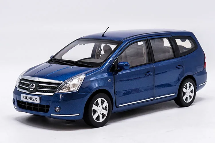 

1:18 Diecast Model for Nissan GENISS Livina Blue MPV Alloy Toy Car Miniature Collection Gifts