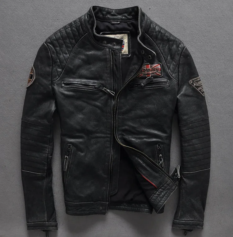 

2017 men's leather Leather jacket air force Han edition cultivate one's morality leisure locomotive leather coat S-XXL