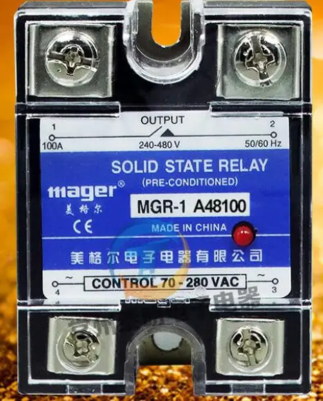 Оригинальное Однофазное твердотельное реле mager новинка оригинальное SSR 100 А 220 В