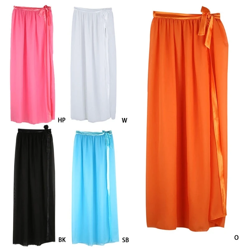 

Women Beach Swimwear Bikini Cover Up Sheer Maxi Wrap Skirt High Split Sexy