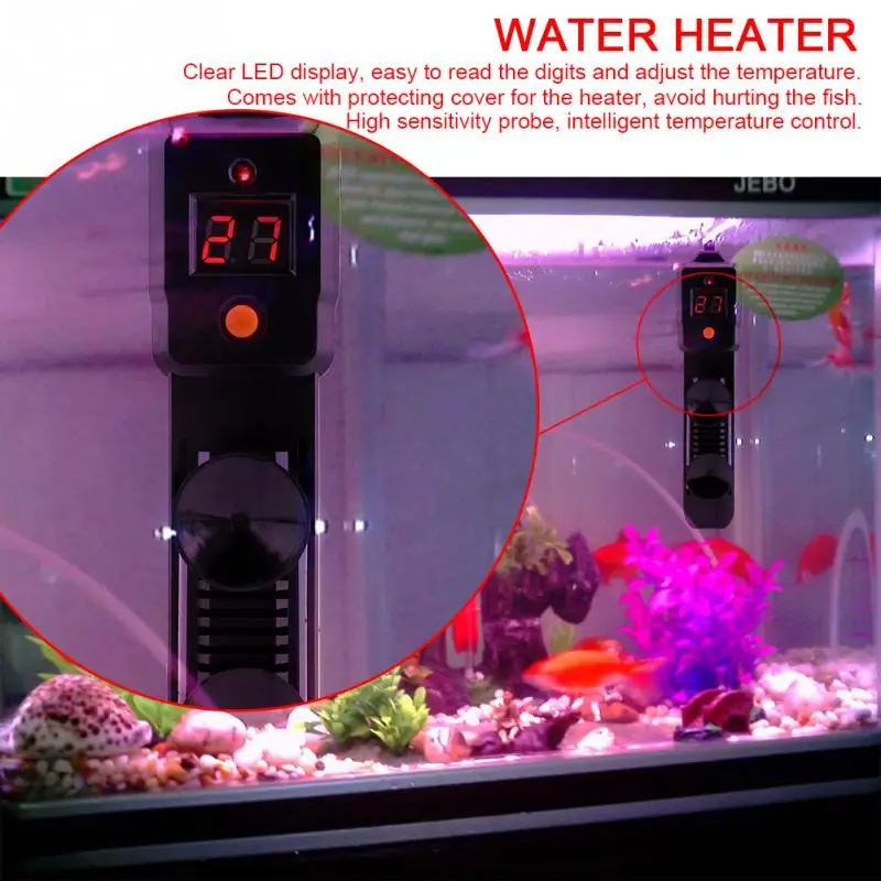 100W LED Aquarium Mini Submersible Fish Tank Adjustable Water Heater