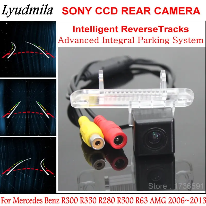 

FOR Mercedes Benz R300 R350 R280 R500 R63 Car Dynamic trajectory Moving Guide Lines HD CCD Car Parking Backup Rear view Camera