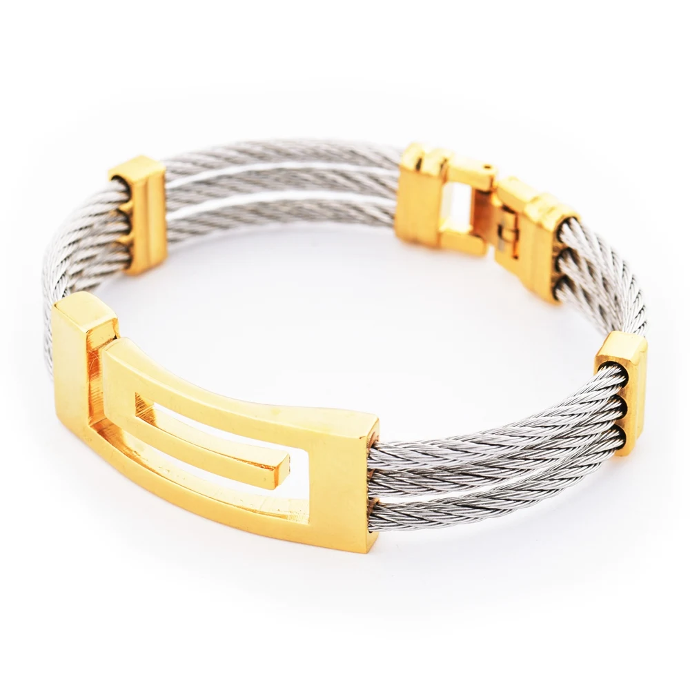 

2017 Goofan Hiphop Fashion Hot Copper Wire-steel Bangle&Bracelet 20cm Personality Accessories Men Women Girls Cool Gift STB00002
