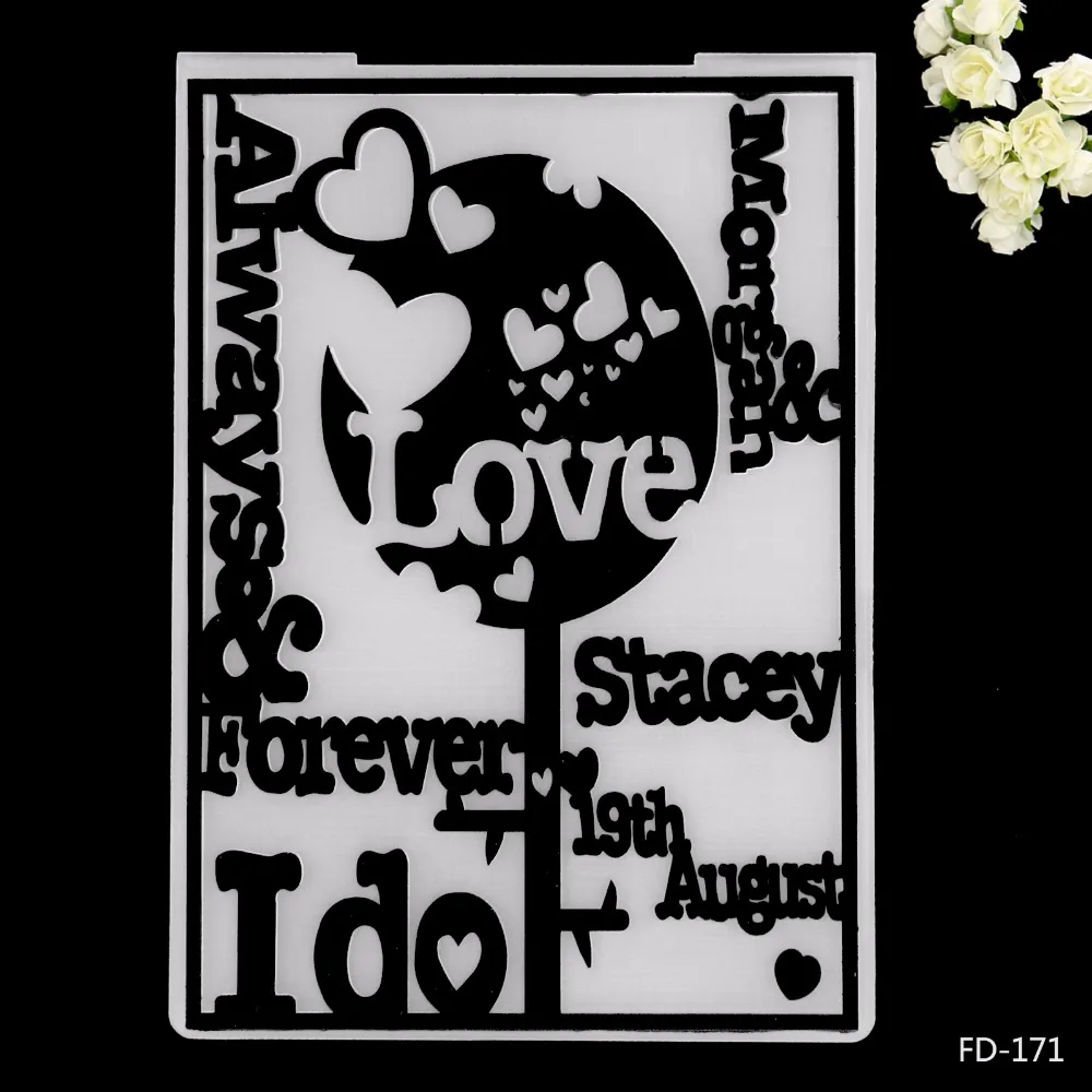 

Forever Love Plastic Embossing Folder for Scrapbooking Paper Craft DIY Card Making Decoration Supplies