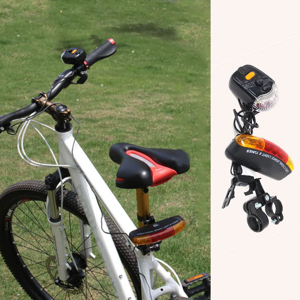 

Multi-function Bicycle Turn Signal Directional Brake Light Lamp LED Bicycle Light Bike Accessories with 8 Sound Horn