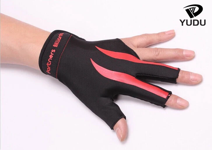 

Professional Pool Cue Snooker Cue Gloves Three-finger Mitts Non-slip Left-handed Comfortable Billiard Accessories 2019