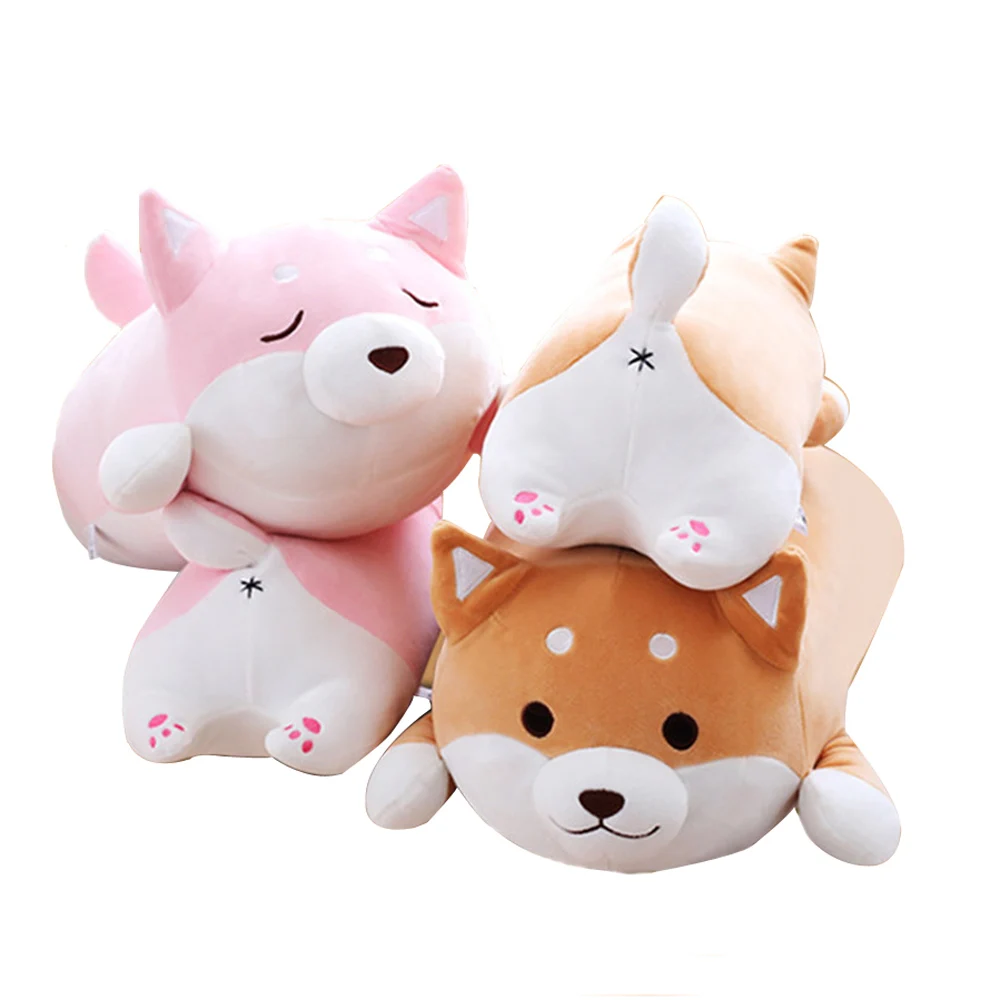 Fancytrader Giant Lying Animal Akita Plush Toy Pillow Stuffed Cartoon Anime Shiba Inu Dog Doll   58cm Present for Children 2
