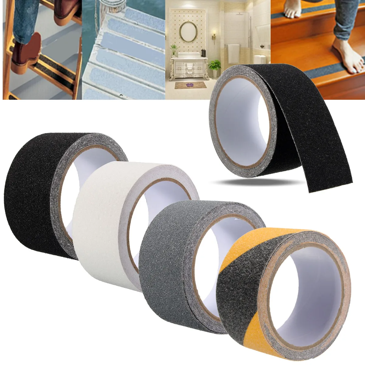 300cm x 5cm Floor Safety Non Skid Tape Roll Anti Slip Adhesive Stickers
