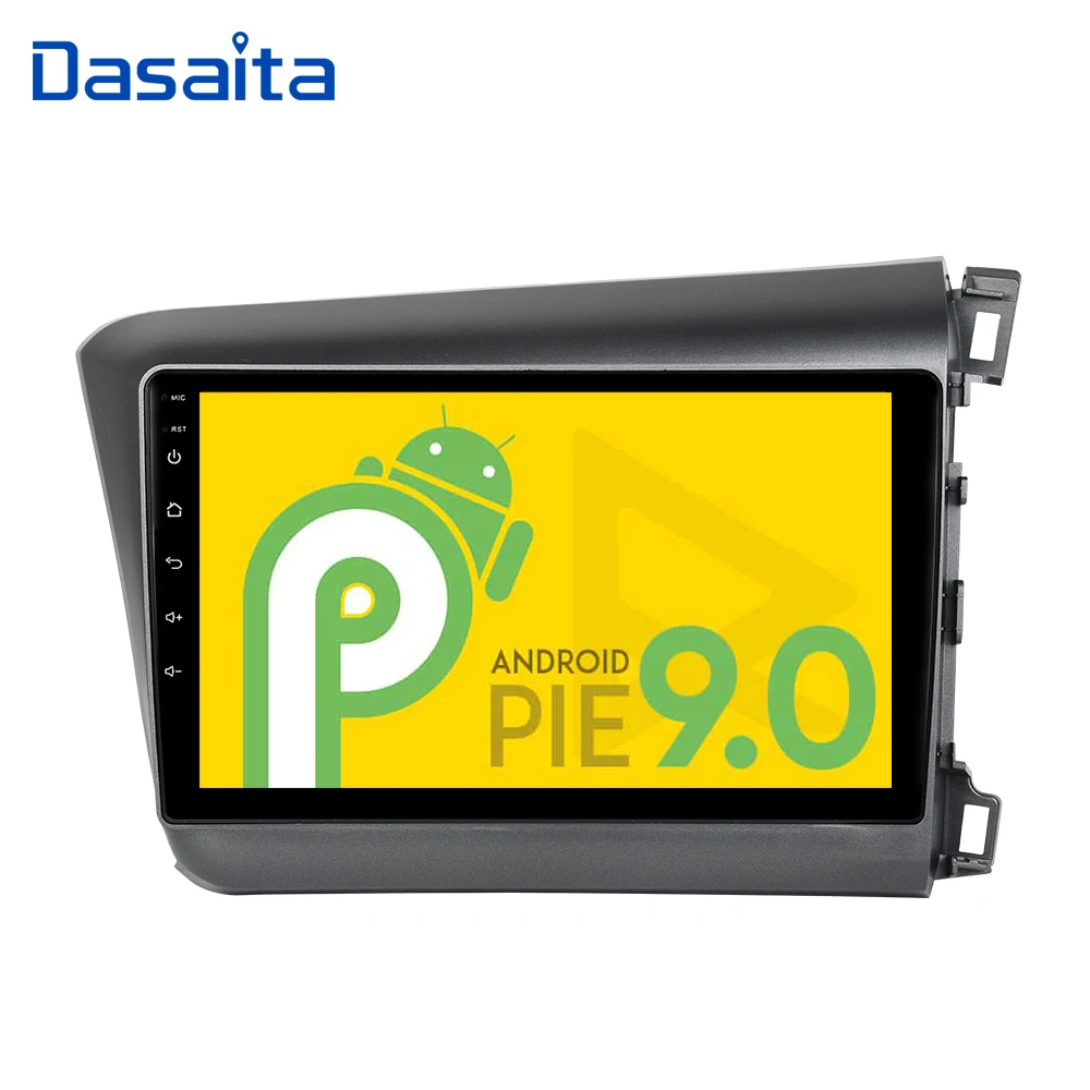 Best 1 din Android 9.0 car audio for Honda Civic 2012 2013 GPS car multimedia MP3 Bluetooth 9" IPS Multi Touch Screen 1