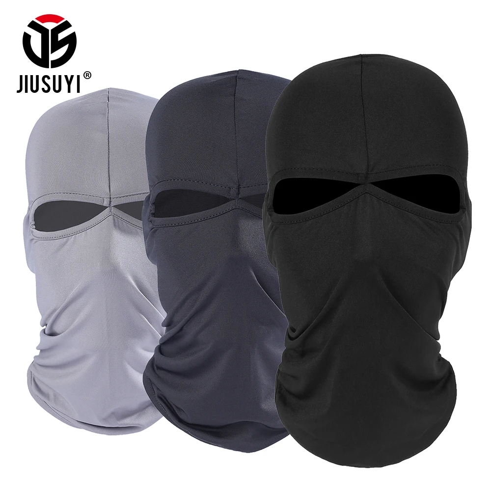 

2 Hole Lycra Balaclava Full Face Mask Windproof Hat Cap Tactical Airsoft Bicycle Helmet Liner Windproof Protection Men Women