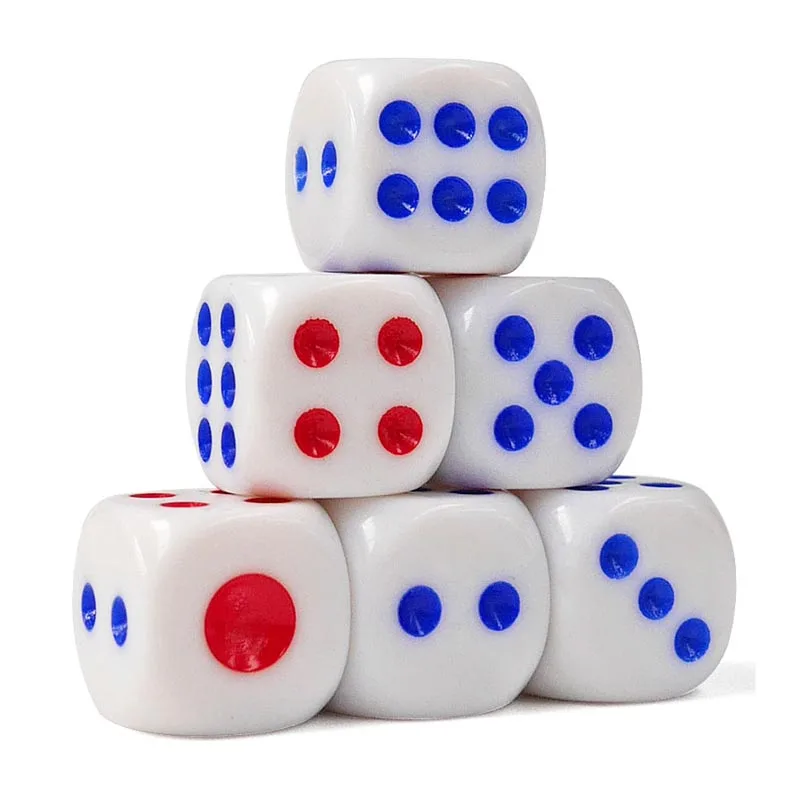 

10pcs Standard Plastic 10mm Game White Dice Die Bar Gaming Supplies &T8