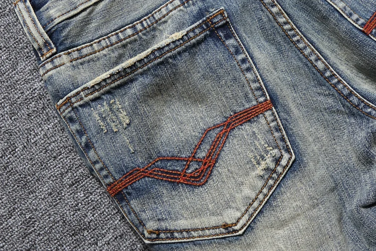 2018 новые модные мужские джинсы высокого качества Slim Fit рваные джинсы Homme итальянский дизайнерский бренд мужские джинсы винтажные