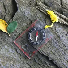 Прямая поставка прочная акриловая линейка компас-увеличитель ремешок водонепроницаемый Карманный размер Открытый Кемпинг Туризм снаряжение портативный APR28