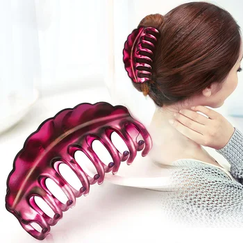 

1Pcs Bathing Hair Clip Plastic Acrylic Hairpins Hair Crab Claws Girls Washing Tool Accessories Decoration Pony Tail Holder