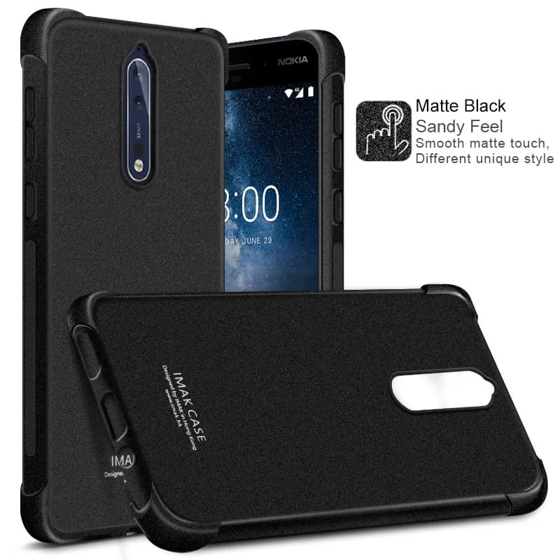 

IMAK TPU Case with Anti-explosion Screen Film for Nokia 8