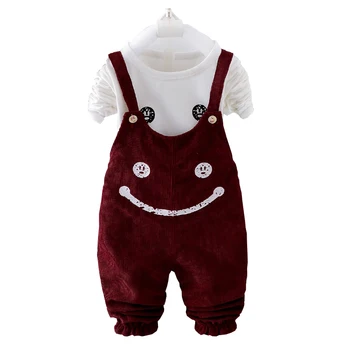 

New Spring Autumn Baby Boys Girl Clothing Sets Children Cartoon T Shirt Overalls 2Pcs/Sets Fashion Infant Outfit Kids Tracksuits