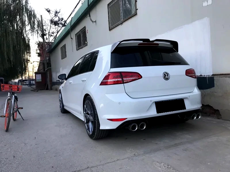 Высокое качество ABS Спойлер для Volkswagen Golf 7 MK7 2013- грунтовка или углеродное волокно декоративный узор заднее крыло Гольф спойлер