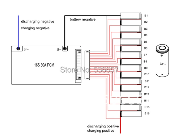 Бесплатная доставка Аккумулятор LiFePO4 16S 48 В BMS PCM 51 2 в (16S * 3 в) PCB аккумулятор с
