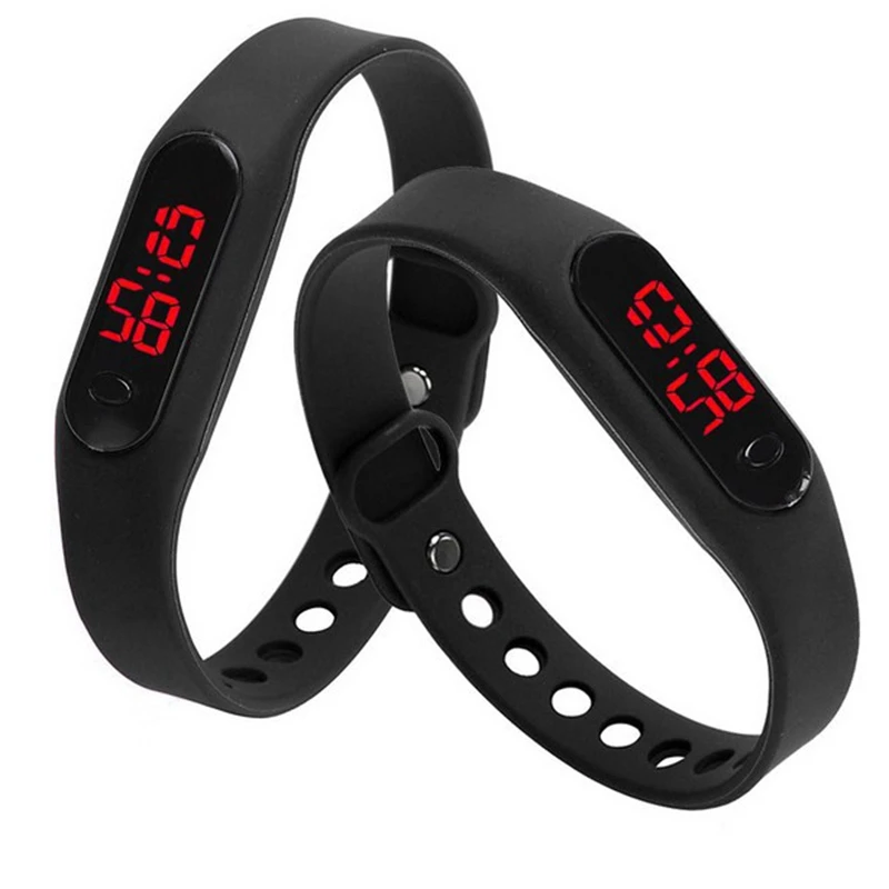 

New Arrival Fashion Sport LED Watch Silicone Rubber Touch Screen Digital Watches Hot Candy Color Children's Bracelet Wristwatch