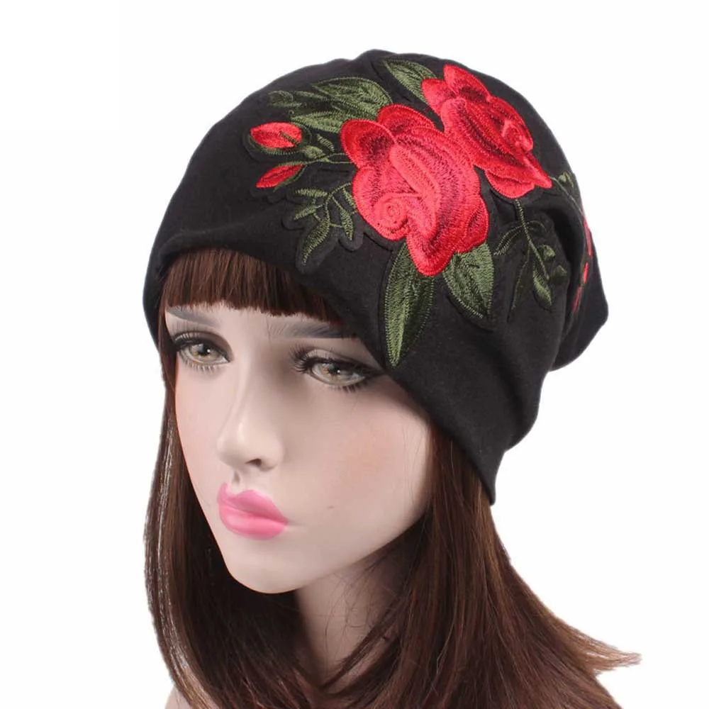 Buy women's hats Embroidery Floral Cancer Chemo Hat