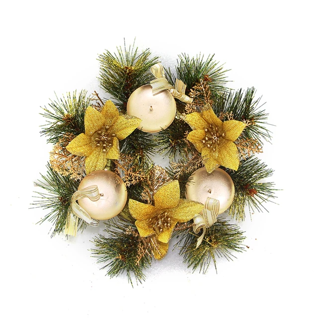 christmas wreath front door hang garland with pine needles pine cone pearls for party decoration 22cm - Hanging Garland Christmas Decorations christmas wreath front door hang garland with pine needles pine cone pearls for party decoration 22cm - Hanging Garland Christmas Decorations