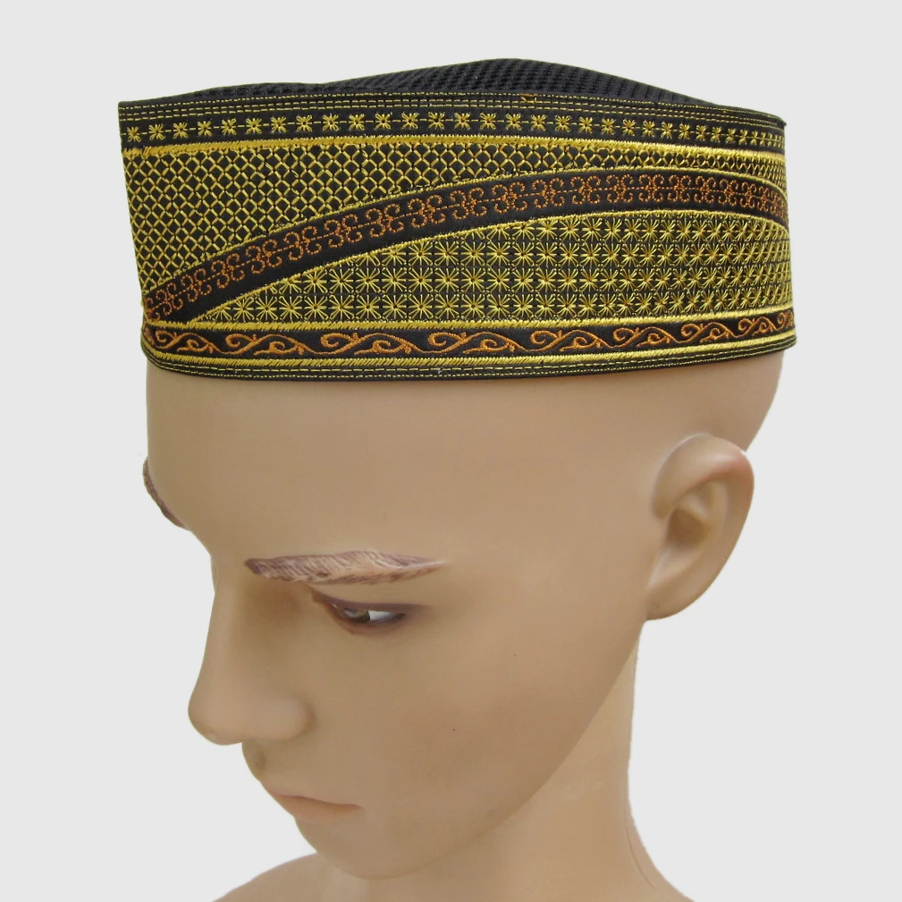

2019 New arrival Summer man Muslim boat shape hat Male islamic pray cap A51701