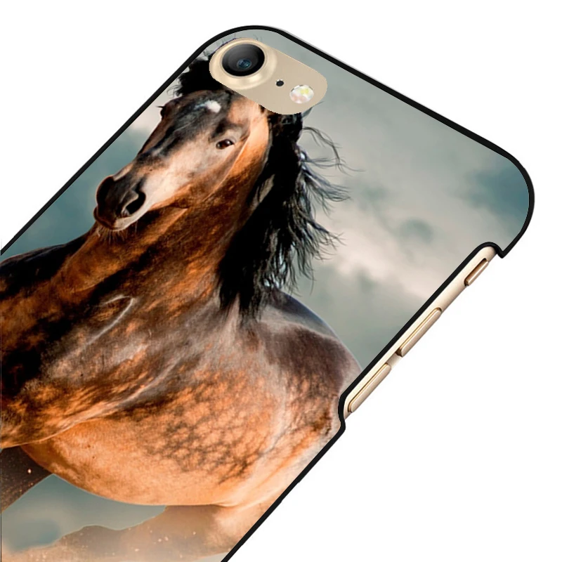Lvhecn 5 5 ثانية se تغطية حالات الهاتف آيفون 6 6 ثانية 7 8 زائد x عودة الجلد شل سباق الخيل الحيوان