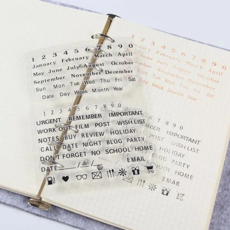 

Year Month Day Blog Silicone Clear Stamps for Scrapbooking DIY Photo Album Cards Decoration Craft Transparent Stamp Clear Seal